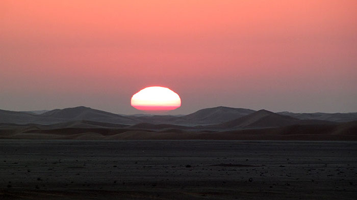 Oman Lever du soleil désert de Gharbaniyyat 128